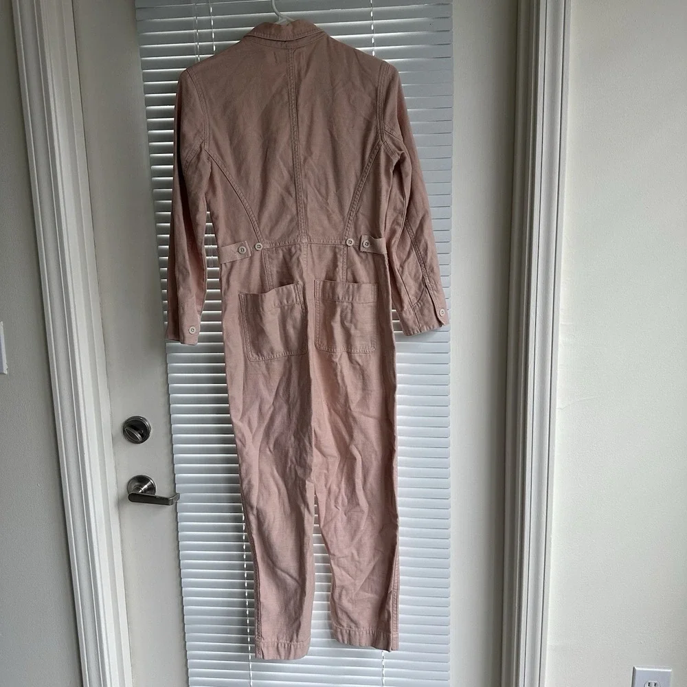 Madewell Garment‎ Dyed Zip Front Coverall in Avalon Pink Jumpsuit S/M - Picture 3 of 13